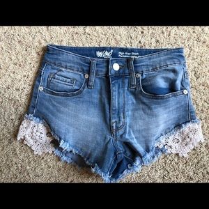 Jean Shorts with Lace